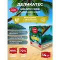 Родные корма Морская серия 100 г ламистер влажный корм для кошек для кошек филе курицы с креветками в желе по-азиатски 1х14