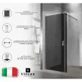 Душевая перегородка Vincea Walk-In VSW-1H110CGGM, 1100*2000, вороненая сталь, стекло тонированное