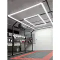 Модульное LED освещение 2.4х4.8м/360W/3000К тёплый оттенок (лампы 118см) ДВА Прямоугольника. Светильник для детейлинга, автомойки, офиса, дома, магазина, салона красоты