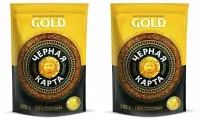 Черная Карта Кофе растворимый Gold, 285 г, 2 уп