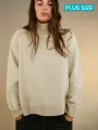 Свитер Befree Plus Size, размер XXL, , бежевый меланж