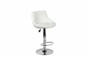 Барный стул Эколайн Комфорт, экокожа белый, металл, поворотный, максимальная нагрузка 100кг