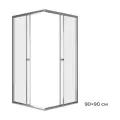 Душевое ограждение Homsly, хром, квадратное 90*90 см, коллекция Basic, 4H-010-CS90-BSC