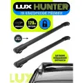 Багажник на крышу LUX HUNTER / Люкс Хантер для Hyundai Creta / Хендай Крета Джип 5 дв. 2016-н. в. на рейлинги с просветом, черная крыловидная дуга с замком L45-B (черн.) (791873)