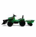 Электромобиль RiverToys T333TT, с прицепом, зеленый, 146x58x58,5см