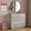 Комод LETTA Ультра, 4 выдвижных ящика, бетонный дизайн, ЛДСП, 73х75х33 см