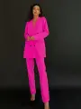 Костюм классический MATRESHKA_LOVE Комплект классический женский, зауженные брюки, деловой стиль, пиджак на пуговицах,, размер 44, розовый