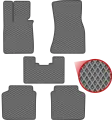 Автомобильные коврики EVA для BMW 7 VI G12 Long (2015-н/в), серые с серым кантом, ячейка - ромб