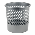 Корзина для бумаг 11л Staff Basic, круглая сетчатая, серая (237918), 20шт.