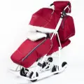 Санки-коляска Pikate Снеговик, бордовый