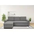Диван кровать угловой раскладной Перу тёмно-серый рогожка с ящиком для хранения для дома и дачи Фабрика Диван 365