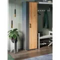 Шкаф для одежды Эрика, ЛДСП, расп, 2 двери, штанга, 54×36×200см , графит серый/дуб крафт золотой