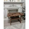 Стол трансформер журнальный для вина лофт деревянное подстолье WOODTUT