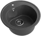 Кухонная мойка GranFest RONDO 510, 1-чаша, D-508мм, графит (R-510 графит)