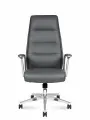 Кресло офисное Norden Nancy (цвет: серый), экокожа, алюминий, регулировка высоты, 150кг