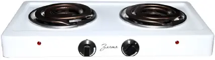 Плита настольная ЗЛАТА 214Т, электрическая, 2 конфорки, белая
