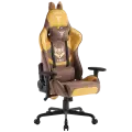 Кресло компьютерное игровое ZONE 51 TANUKI, Brown/Orange, ткань
