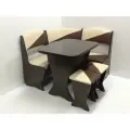 Кухонный уголок деревянный со столом Успех-1 110х110 см, венге