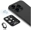 BlueO стекло для iPhone 14 Pro/14 Pro Max, Camera Lens PVD stainless steel 3 шт. Black (+install)