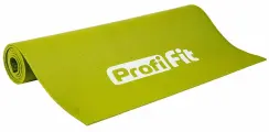 Коврик для йоги и фитнеса PROFI-FIT, 4 мм, ПРОФ плюс (светло-зеленый)