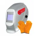 Маска сварщика BLITZ 9-13 Visor + перчатки цельноспилковые