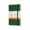 Блокнот Moleskine Classic Pocket 90х140, 96 листов MM710 зеленый 1 шт. линейка