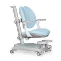 Растущее детское кресло для дома Ortoback Duo Plus Blue (арт. Y-510 KBL Plus) для обычных и растущих парт + подставка для ног + чехол