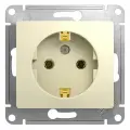 5 шт. Systeme Electric Glossa Бежевый, Розетка с заземлением, GSL000243