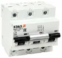 Выключатель автоматический модульный 3п C 80А 10кА ВА47-100-3C80-УХЛ3 КЭАЗ 318145