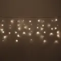 Гирлянда для улицы бахрома ш3м* в40/60см 100 ламп LED, прозр. пров, 8 реж, IP-54, Теплый белый (возможность соединения)