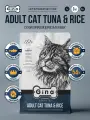 Сухой корм для кошек Gina Elite с тунцом и рисом, супер премиум, для умеренно активных, 3кг, Cat Tuna & Rice