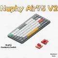 Беспроводная портативная механическая клавиатура Nuphy Air75 V2 (75%), поддерживает Bluetooth/2.4G/USB-C и RGB-подсветку, совместима с системами Windows/Mac OS/Linux.