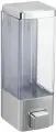 Дозатор жидкого мыла, пластиковый, хромированный, квадратный, 250 мл