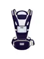 Рюкзак-кенгуру для новорожденных, темно-синий, дышащая ткань, с 3 месяцев