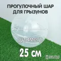 Прогулочный шар для грызунов, шиншилл, морских свинок, крыс, мышей, хомяков, 25 см, прозрачный