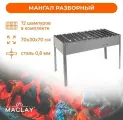Maclay Мангал maclay «Профи», 12 шампуров, 70×30×50 см, металлический, разборный