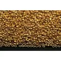 Бисер японский MIYUKI круглый 15/0 #1052 золото, гальванизированный, 10 грамм