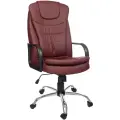 Компьютерное офисное кресло роскресла Patrick M (Хром) руководителя, обивка: экокожа, цвет: бордовый