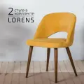 Стулья для кухни комплект 2 шт, кухонные стулья Lars Желтый