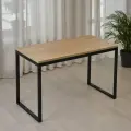 Стол обеденный Лофт 120х60см Дуб Сонома, черные ножки