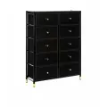 Комод Leset Хайди 10 ящиков, черный