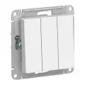 4 шт. Systeme Electric AtlasDesign Белый Выключатель 3-клавишный сх.1+1+1, 10АХ, механизм, ATN000131