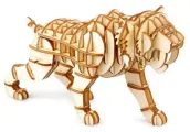 Деревянный конструктор Robotime Дикие животные - Саблезубый тигр TG204