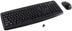 Комплект беспроводной Genius KM-8101 (клавиатура и мышь) RU, черный