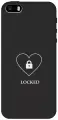 Силиконовый чехол на Apple iPhone SE / 5s / 5 / Эпл Айфон 5 / 5с / СЕ с рисунком Locked W Soft Touch черный