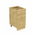 Напольный модуль для кухни тумба 3 ящика из массива сосны без покраски, шкаф 40х56х82см