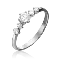 Кольцо PLATINA, белое золото, 585 проба, бриллиант