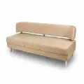 Диван прямой прага 170х67х77 см, нераскладной, бежевый велюр
