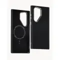 Чехол для Samsung S25 Ultra с MAGSAFE из ударопрочного пластика под карбон Luxo черный