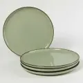 Набор тарелок обеденных Kutahya Pearl 27 см, фарфор, зеленый, 4шт.